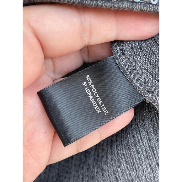 Christian Lacroix Scoop Neck Short Sleeve cropped Metallic & Silver sequin top - Picture 5 of 6